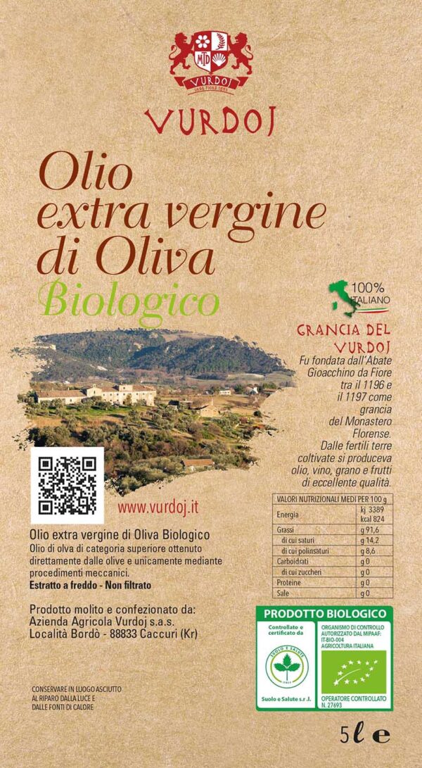 Olio Extra Vergine di Oliva Biologico (Bag in Box 5 litri) - immagine 2